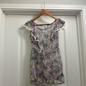 Forever 21 Floral Print Blouse, Size S
